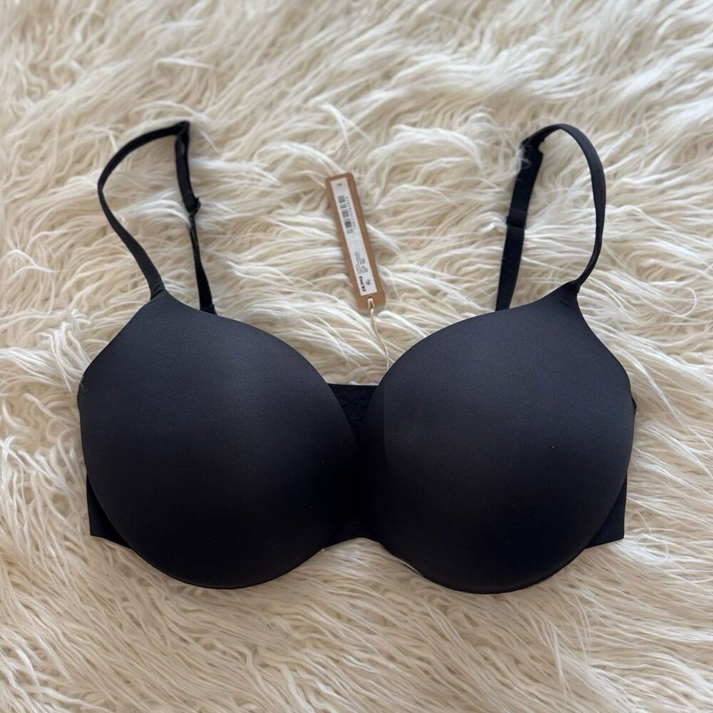 Skims Ultimate Push up Plunge Bra Onyx Size 34DD